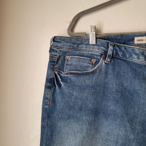 Asos Light Wash Straight Leg Plus Size Jeans - Picture 3 of 8
